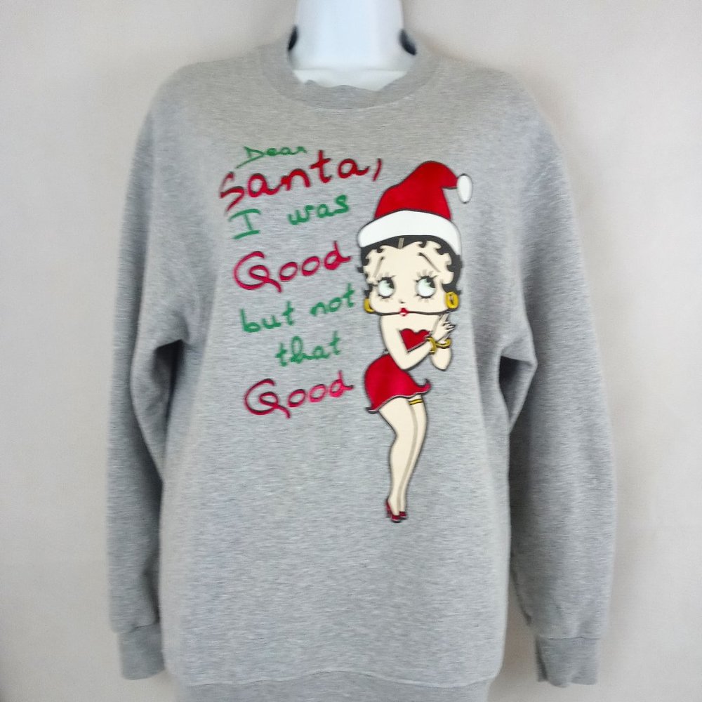 Vtg 2004 Betty Boop Dear Santa Sweatshirt Size M
